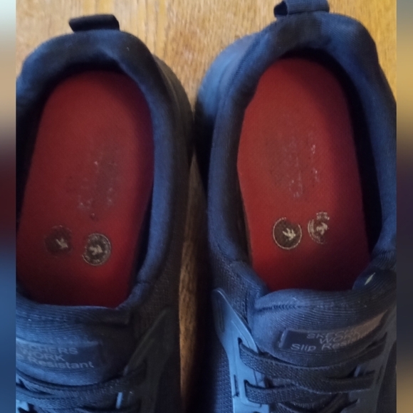 Skechers Women's Black Slip-Resistant Sneakers - Picture 3 of 7